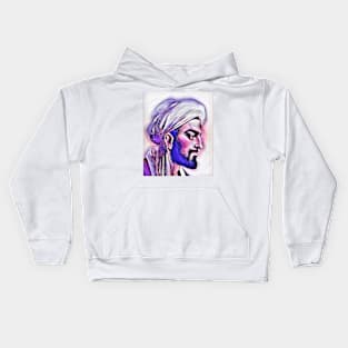 Ibn Khaldun Pink Portrait | Ibn Khaldun Artwork 6 Kids Hoodie